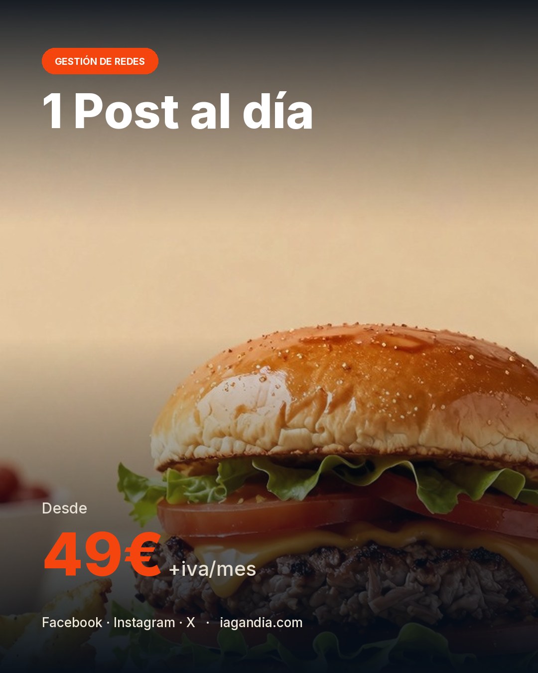Publicación de Instagram: 1 Post al día desde 49€+iva/mes